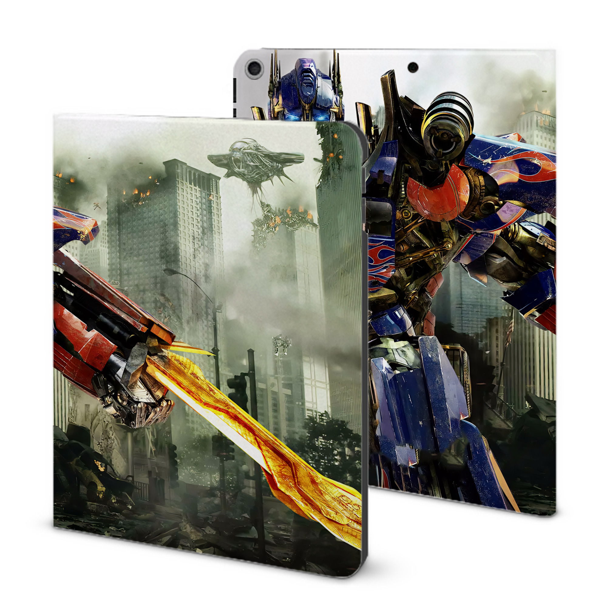 （画像用） Transformers トランスフォーマー IPad ケース ブック型 PUレザー TPU 耐衝撃 軽量 薄型 ペン収納なし 全面保護 IPad 各モデル対応